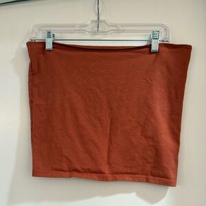 Anthropologie Rust-Colored Strapless Top